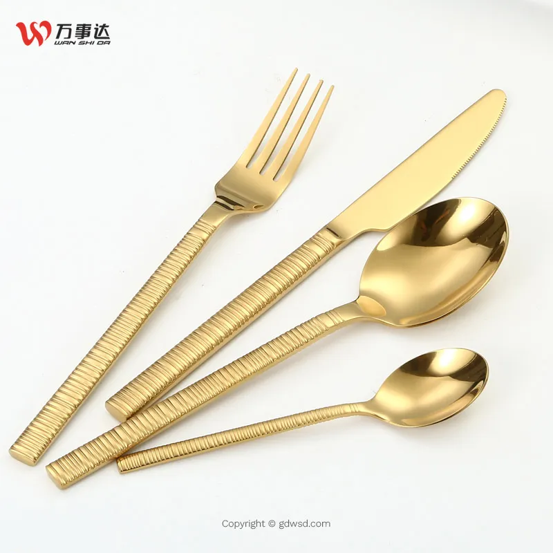 WANSHIDA Bulk cutlery gold set