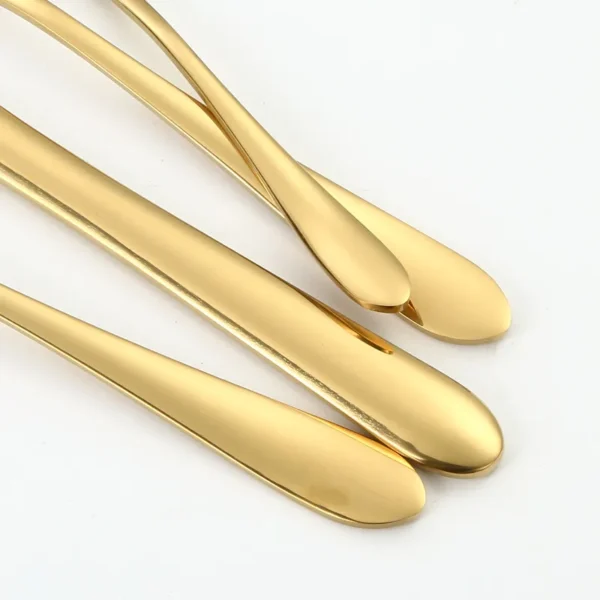 wsd1117 bulk flatware luxury cutlery set sliver gold