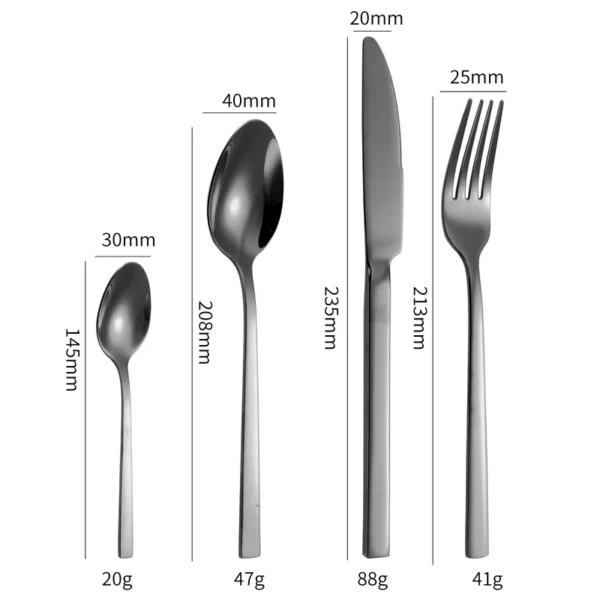 wsd1117 bulk flatware luxury cutlery set sliver gold (复制)