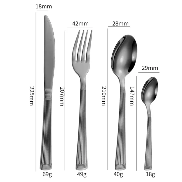 wsd1310 wholesale sliver gold flatware luxury cutlery set (复制)