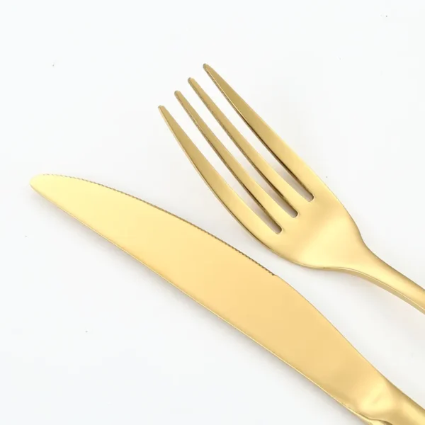 wsd1117 bulk flatware luxury cutlery set sliver gold