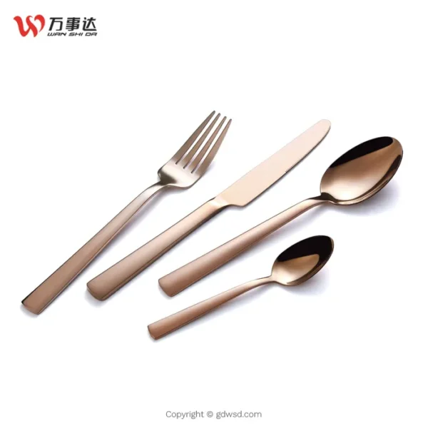 WANSHIDA Bespoke Dining Room Cutlery 4pcs Silver Gold Black Rose gold